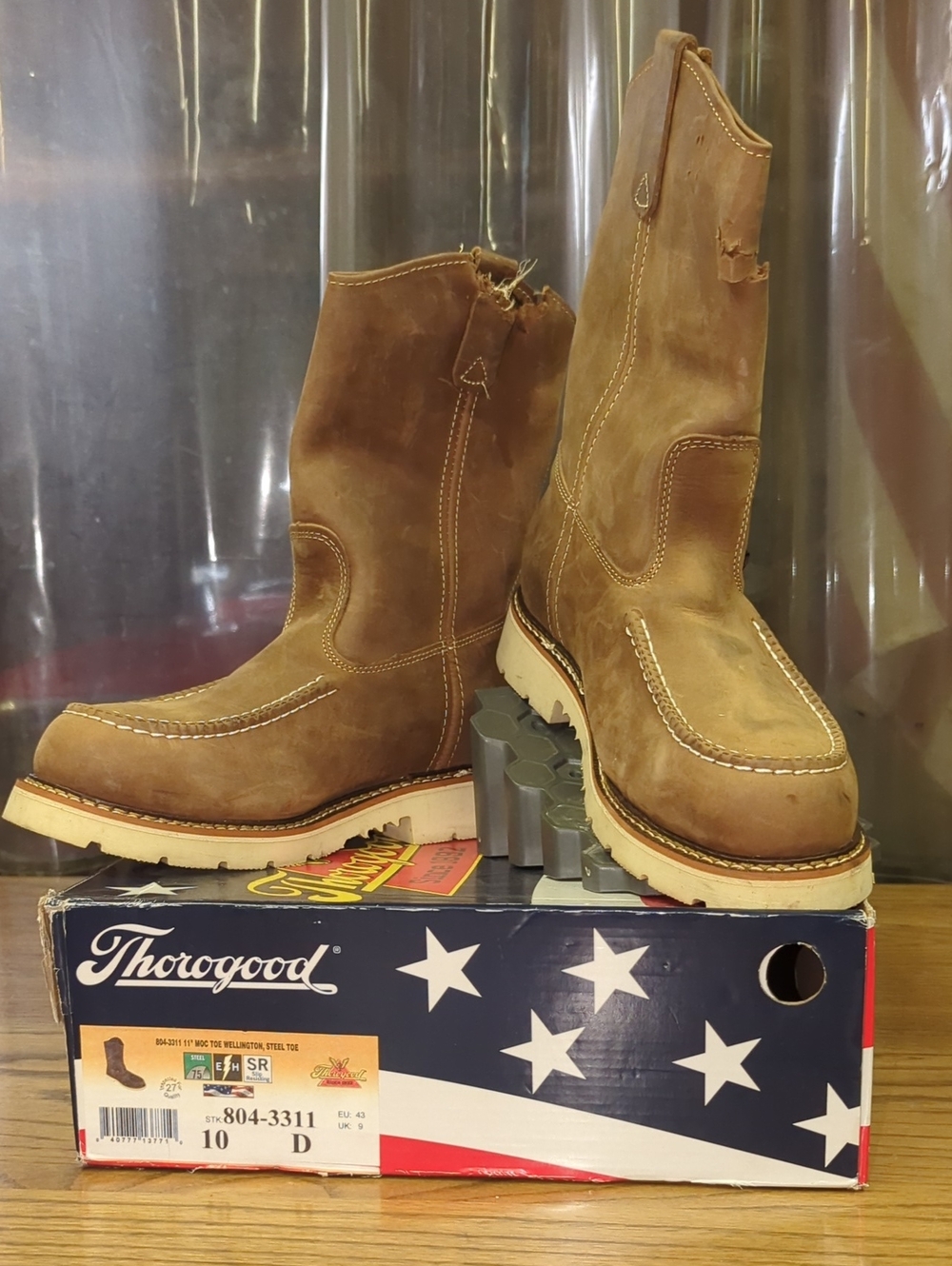 Thorogood Leather steele Toe Pull On Boots Men's 10